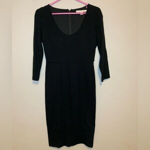 Boston Proper Classic Black Long Sleeve Dress Academia Size 4